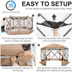 12x12 Pop Up Gazebo on Clearance, Stargazing & Screen Tent, Khaki in Khaki, alternate view 5