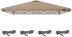 12x12ft Replacement Canopy Top with Air Vent, Waterproof & UV Protection Canopy Tent Top Cover for Straight Leg