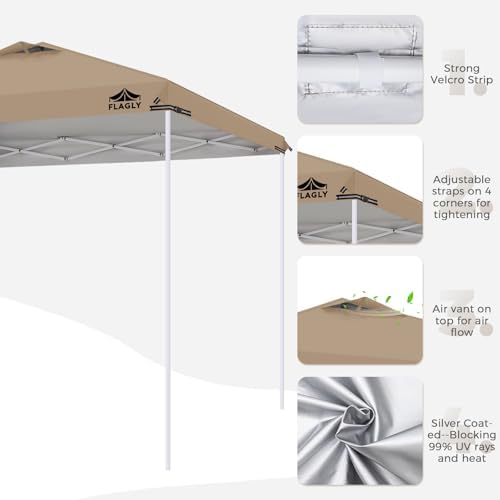 12x12ft Replacement Canopy Top with Air Vent, Waterproof & UV Protection Canopy Tent Top Cover for Straight Leg, alternate