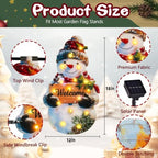 12x18 Solar Christmas Snowman Garden Flag, Outdoor Decor, alternate view 3
