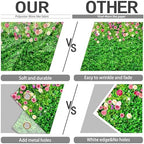 12x8 FT Green Leaf Flower Wall Background Large Green Grass Wall Backdrop Birthday Banner for Woman Men Birthday, alternate