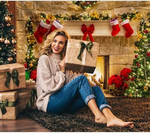 12x8ft Christmas Fireplace Theme Backdrop for Photography in 12x8ft, alternate view 2