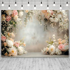 12x8ft Floral Wall Backdrop Wedding Reception Abstract Photography Background Spring Watercolor Painting Floral, alternate