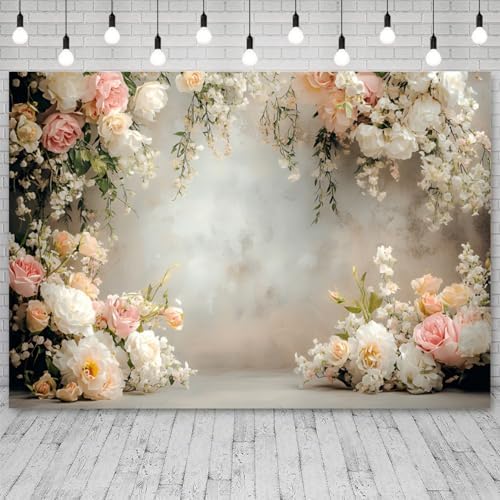 12x8ft Floral Wall Backdrop Wedding Reception Abstract Photography Background Spring Watercolor Painting Floral, alternate