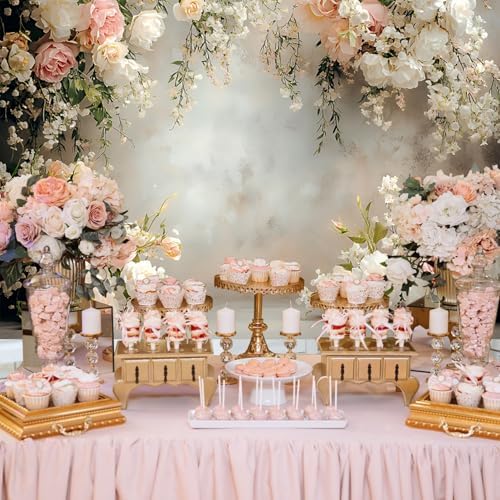 12x8ft Vinyl Flowers Wall Photography Backdrop Vinatage Wall White Pink Floral European Style Background Outdoor, alternate