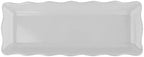 . 13 1/2" x 5 1/4" White Display Melamine Tray with Scalloped Edges in White, alternate view 2
