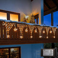 13.1x1.9Ft Christmas Net Lights 196 LED Star Net Mesh Triangle Timer Light in 13.1x1.9Ft
