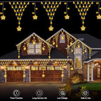 13.1x1.9Ft Christmas Net Lights 196 LED Star Net Mesh Triangle Timer Light in 13.1x1.9Ft, alternate view 4
