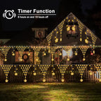 13.1x1.9Ft Christmas Net Lights 196 LED Star Net Mesh Triangle Timer Light in 13.1x1.9Ft, alternate view 5