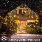 13.1x1.9Ft Christmas Net Lights 196 LED Star Net Mesh Triangle Timer Light in 13.1x1.9Ft, alternate view 6