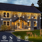 13.1x1.9Ft Christmas Net Lights 207LED Star Net Mesh Triangle Timer Light in 13.1x1.9Ft, alternate view 2