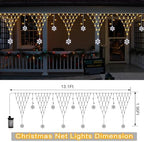 13.1x1.9Ft Christmas Net Lights 207LED Star Net Mesh Triangle Timer Light in 13.1x1.9Ft, alternate view 6
