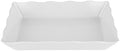 . 13 3/4" x 9 1/2" White Milano Rectangular Melamine Display Tray in White