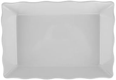 . 13 3/4" x 9 1/2" White Milano Rectangular Melamine Display Tray in White, alternate view 2