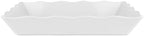 . 13 3/4" x 9 1/2" White Milano Rectangular Melamine Display Tray in White, alternate view 3