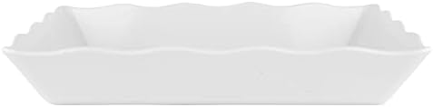. 13 3/4" x 9 1/2" White Milano Rectangular Melamine Display Tray in White, alternate view 3