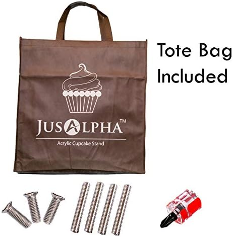 13.5'' Width Extra Large 4 Tiered Acrylic Glass Square Cake Stand in Clear, alternate view 7