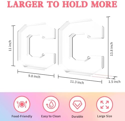 13.8" Acrylic Letter Charcuterie Tray, Fillable Alphabet Box (Letter C) in Letter C, alternate view 3