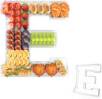 13.8" Acrylic Letter Charcuterie Tray, Fillable Alphabet Box (Letter E) in Letter E