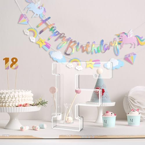 13.8" Acrylic Letter Charcuterie Tray, Fillable Alphabet Box (Letter F) in Letter F, alternate view 2