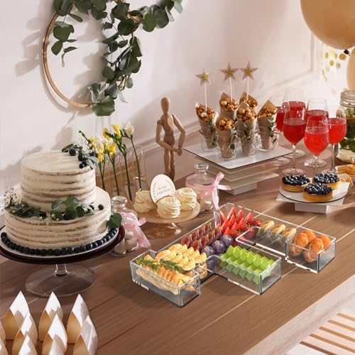 13.8" Acrylic Letter Charcuterie Tray, Fillable Alphabet Box (Letter F) in Letter F, alternate view 6