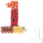 13.8" Acrylic Number Charcuterie Tray, Fillable Charcuterie Box (Number 1) in Number 1
