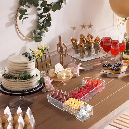 13.8" Acrylic Number Charcuterie Tray, Fillable Charcuterie Box (Number 1) in Number 1, alternate view 6