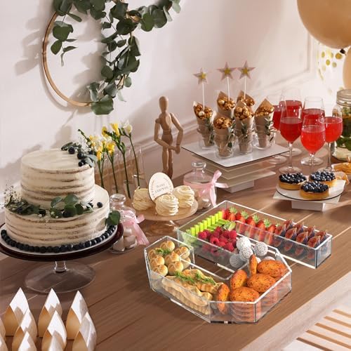 13.8" Acrylic Number Charcuterie Tray, Fillable Charcuterie Box (Number 5) in Number 5, alternate view 6