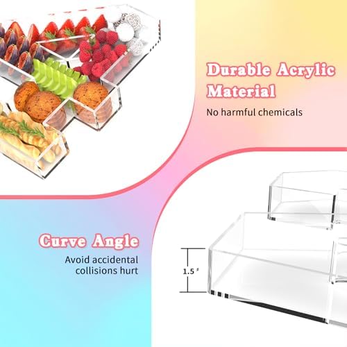 13.8" Acrylic Number Charcuterie Tray, Fillable Charcuterie Box (Number 7) in Number 7, alternate view 4
