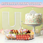 13.8" Extra Large Acrylic Letter Charcuterie Board Box, Reusable Fillable Letter Cake Candy Dish Display Serving, alternate