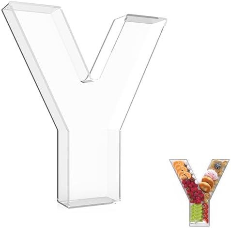 13.8" Extra Large Acrylic Letter Charcuterie Board Box, Reusable Fillable Letter Cake Candy Dish Display Serving