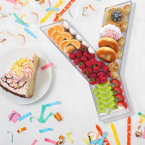 13.8" Extra Large Acrylic Letter Charcuterie Board Box, Reusable Fillable Letter Cake Candy Dish Display Serving, alternate