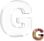 13.8" Extra Large Acrylic Letter Charcuterie Board Box, Reusable Fillable Letter Cake Candy Dish Display Serving