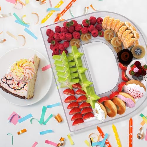 13.8" Extra Large Acrylic Letter Charcuterie Board Box, Reusable Fillable Letter Cake Candy Dish Display Serving, alternate