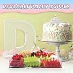 13.8" Extra Large Acrylic Letter Charcuterie Board Box, Reusable Fillable Letter Cake Candy Dish Display Serving, alternate