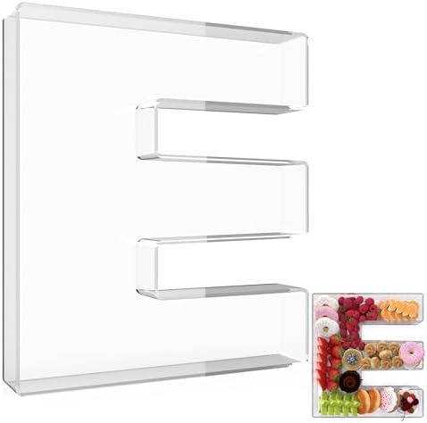 13.8" Extra Large Acrylic Letter Charcuterie Board Box, Reusable Fillable Letter Cake Candy Dish Display Serving