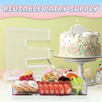 13.8" Extra Large Acrylic Letter Charcuterie Board Box, Reusable Fillable Letter Cake Candy Dish Display Serving, alternate