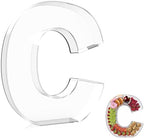 13.8" Extra Large Acrylic Letter Charcuterie Board Box, Reusable Fillable Letter Cake Candy Dish Display Serving