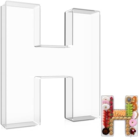 13.8" Extra Large Acrylic Letter Charcuterie Board Box, Reusable Fillable Letter Cake Candy Dish Display Serving