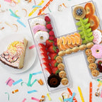 13.8" Extra Large Acrylic Letter Charcuterie Board Box, Reusable Fillable Letter Cake Candy Dish Display Serving, alternate