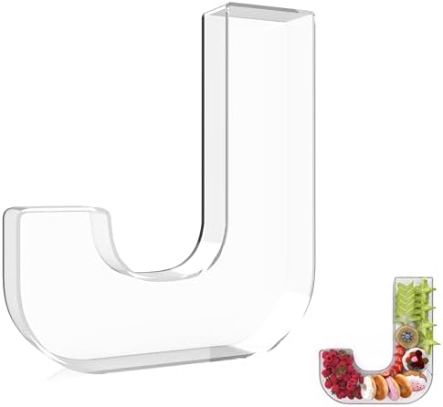 13.8" Extra Large Acrylic Letter Charcuterie Board Box, Reusable Fillable Letter Cake Candy Dish Display Serving