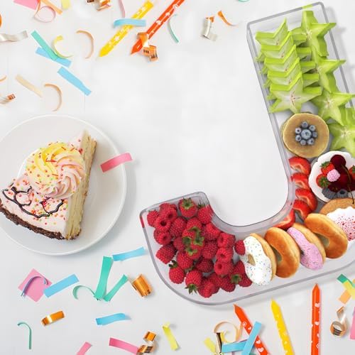 13.8" Extra Large Acrylic Letter Charcuterie Board Box, Reusable Fillable Letter Cake Candy Dish Display Serving, alternate