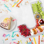 13.8" Extra Large Acrylic Letter Charcuterie Board Box, Reusable Fillable Letter Cake Candy Dish Display Serving, alternate