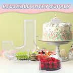13.8" Extra Large Acrylic Letter Charcuterie Board Box, Reusable Fillable Letter Cake Candy Dish Display Serving, alternate