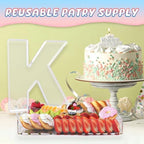 13.8" Extra Large Acrylic Letter Charcuterie Board Box, Reusable Fillable Letter Cake Candy Dish Display Serving, alternate