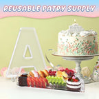 13.8" Extra Large Acrylic Letter Charcuterie Board Box, Reusable Fillable Letter Cake Candy Dish Display Serving, alternate