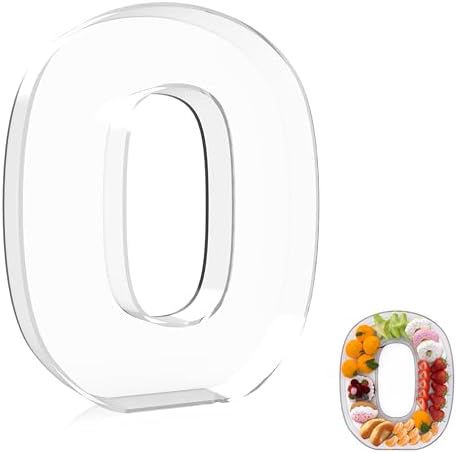 13.8" Extra Large Acrylic Letter Charcuterie Board Box, Reusable Fillable Letter Cake Candy Dish Display Serving