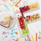 13.8" Extra Large Acrylic Letter Charcuterie Board Box, Reusable Fillable Letter Cake Candy Dish Display Serving, alternate