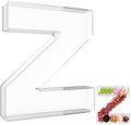 13.8" Extra Large Acrylic Letter Charcuterie Board Box, Reusable Fillable Letter Cake Candy Dish Display Serving