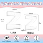 13.8" Extra Large Acrylic Letter Charcuterie Board Box, Reusable Fillable Letter Cake Candy Dish Display Serving, alternate